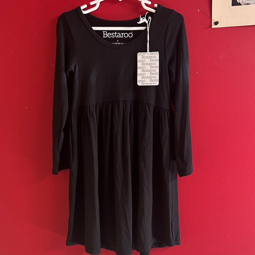 Bestaroo Black Long-Sleeve Girls Casual Dress by Bestaroo size 5